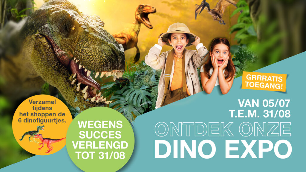 Dinosaurs cause mayhem in Wijnegem Shopping Centre
